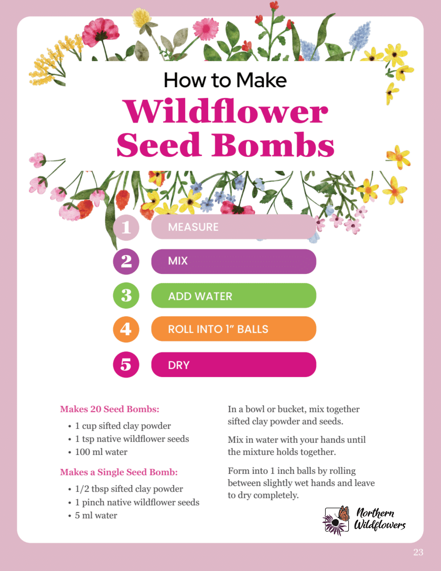 DIY Wildflower Seed Bombs  Northern Wildflowers