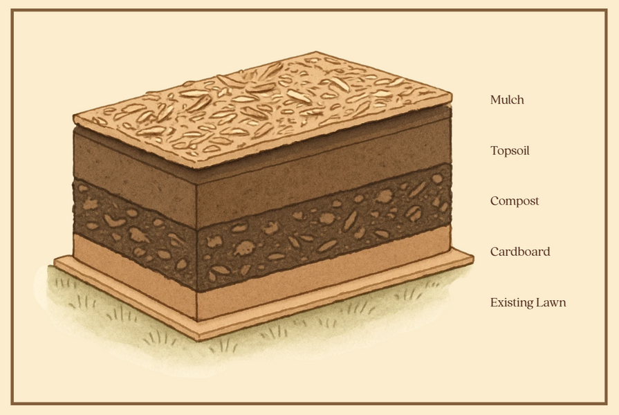The No-Dig Lasagna Garden Method: Build a Garden Right Over Your Lawn