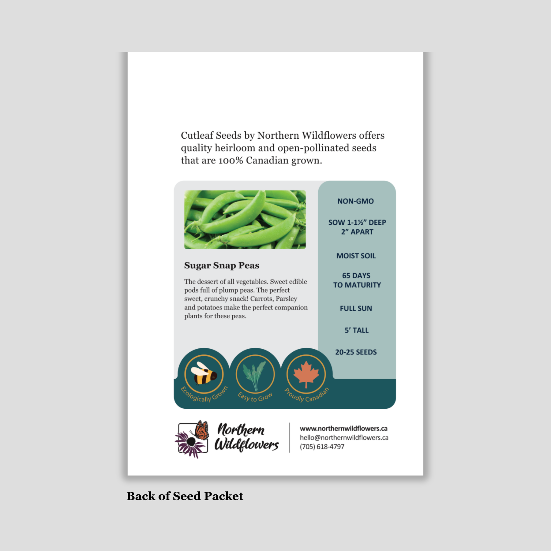 Custom Baby Shower Seed Packets | Vegetables
