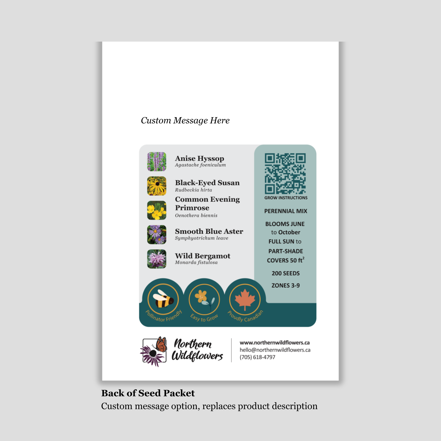 Custom Seed Packets | Wildflower Mix